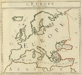 Kaart van Europa uit 1693